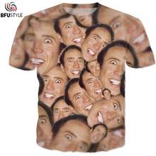 Nicolas Cage 3D T Shirt Men Women 2019 Short Sleeve O Neck Summer Tops Tees Casual Funny T-shirts All Over Printed Brand Tshirt 2024 - buy cheap