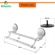 SBLE Strong suction cup wall mounted bathroom towel bar kitchen towel rack wall mount towel holder two bars bathroom accessories 2024 - buy cheap