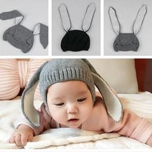 Winter Autumn Baby Girls Boys Knitted Beanie Hat Cute Rabbit Long Ear Hats Unisex Kids Bonnet Photo Props 2024 - buy cheap