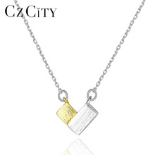 CZCITY Genuine 925 Sterling Silver Heart Pendant Necklace for Women Engagement Wedding Fine Jewelry Silver Collier Femme SN0347 2024 - buy cheap