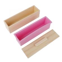 Nicole Silicone Loaf Soap Mold Rectangular Flexible Mould with Wooden Box for DIY Natural Handmade Tool 2024 - buy cheap