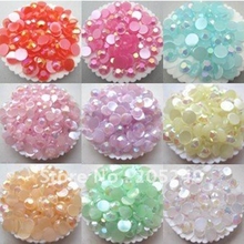 Jewelry Materials For DIY Decoration,6mm, 900pcs Mixed 9 Colors Hot Candy Color Flat Back Round Acrylic Rhinestone 2024 - buy cheap