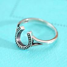 Rings for women Vintage Horseshoe U Shape Women Metal Finger Stainless Steel Ring Party Jewelry Birthday Gift 2024 - buy cheap