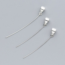 2pcs/lot 925 Sterling Silver Necklace Clasps With Pins 30mm 35mm Pendant Connector Hooks Bails DIY Jewelry Making Accessories 2024 - buy cheap