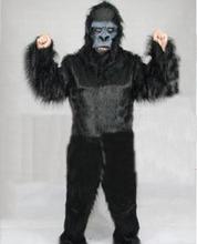 100% real images Black gorilla Mascot Costume Adult Size Cartoon Character Carnival Party Outfit Suit Fancy Dress 2024 - buy cheap