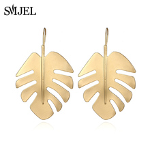 SMJEL 2018 New Vintage Hawaiian Palm Tree Earrings Big Plant leaf Statement Ear Earrings Jewelry Hot Holiday Gifts 2024 - buy cheap