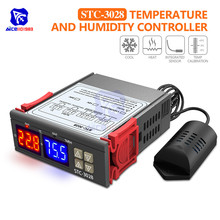 diymore STC-3028 12V 24V 220V Dual LED Digit Thermometer Hygrometer with SHT20 Sensor Probe Humidistat Thermostat for Incubator 2024 - buy cheap
