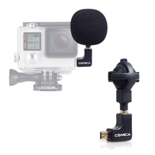 Mini micrófono de bola estéreo profesional Omni micrófono dereccional con funda para Gopro Hero 4 4 + 3 + 3 las cámaras 2024 - compra barato
