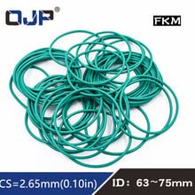 1PC/lot Fluorine rubber Green FKM O ring Seal CS2.65mm ID 63/65/67/69/71/73/75 mm Rubber ORing Seal Gasket 2024 - buy cheap