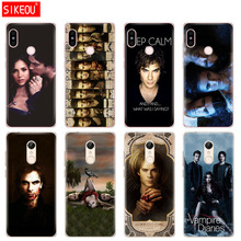 Capa de silicone para celular xiaomi, capinha de silicone para xiaomi redmi 5 4 1 1s 2 3 3s pro plus redmi note 4 4x 4a 5a the vampire diaries 2024 - compre barato