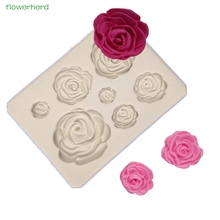 Molde de silicona con forma de Rosa 3D para repostería, herramientas de decoración para Tartas, Fondant y chocolates 2024 - compra barato