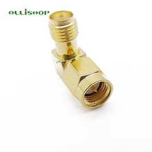 Top Brand SMA adapter SMA male and female to SMA male threaded needle threaded holes 90 degree angle 2024 - buy cheap