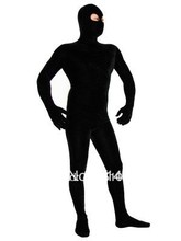 Черный костюм Zentai с открытыми глазами, комбинезоны Zentai из спандекса 2024 - купить недорого