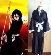 Mais tamanho alvejante cos kurosaki ichigo uniforme cosplay homem traje harajuku anime halloween quimono conjunto completo manto + topo calças 2024 - compre barato