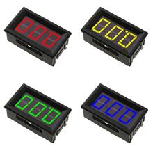 Mini voltímetro Digital de 0,56 pulgadas, Panel de DC0-100V, medidor de voltaje de amperios, probador con 3 cables, rojo, amarillo, azul, verde, pantalla LED 2024 - compra barato