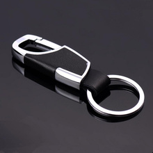 Car styling Metal Head layer cowhide key Chain case For Citroen Picasso C1 C2 C3 C4 C4L C5 DS3 DS4 DS5 DS6 Elysee C-Quatre 2024 - buy cheap