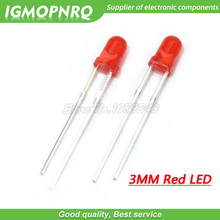 100pcs Red light-emitting diodes Red turn Red 3mm led IGMOPNRQ 2024 - buy cheap