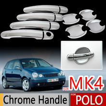 For VW POLO Mk4 2002-2008 Chrome Door Handle Covers for Volkswagen 9n 9n3 CrossPolo Vivo Sedan Accessories Stickers Car Styling 2024 - buy cheap