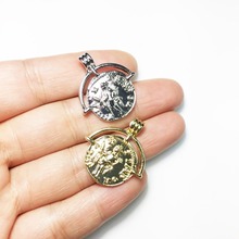 Eruifa 10 шт. 21 мм Красивые очаровательные монеты ожерелье из цинкового сплава, серьги браслет ювелирные изделия DIY ручной работы 2 цвета 2024 - купить недорого