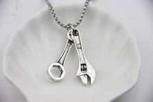 Fashion Jewelry Antique Silver Plated Wrench Pendant Necklace For Men And Women 2024 - buy cheap