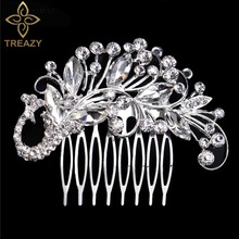 Accesorios para el cabello de boda con forma de pavo real, peines para el pelo de novia, Tiara, joyería 2024 - compra barato