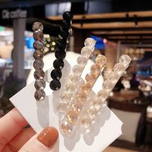 1Pcs Fashion Solid Color Crystal Rhinestones Beads Hair Clips Women Barrettes Hairpins Metal Champagne Crystal Hair Accessories 2024 - buy cheap