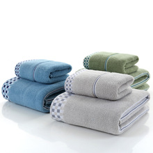 2pcs/set Cotton Bath Towel Set High Quality 1pc Bath Towel Brand 1pc Absorbent Hair Hand Face Towel Bathroom Set Drop shipping 2024 - buy cheap