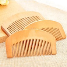 1Pcs Mini  Peach Comb Wooden Comb Bamboo Hair Vent Brush Brushes Hair Care And Beauty SPA Massager Wholesale Hair Care Comb 2024 - buy cheap