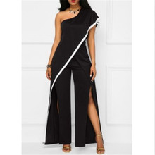 2017 Summer Fashion Women Jumpsuits Sexy Sleeveless Romper Elegant Playsuit Black Plus Size S-XXL 2024 - купить недорого