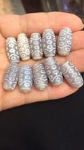 1PCS 1LOT Rare Patterns 21 Eyes 12mm*20mm White Color Natural Agate Amulet Dzi Beads for Bracelet DIY Jewelry Making 2024 - buy cheap