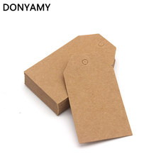 DONYAMY Wholesale DIY Blank price Hang tag Kraft Standard Gift tag 40x70mm 500pcs/lot Free shipping 2024 - buy cheap