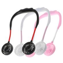 2019 Summer Hands-free Lazy Neck Band Hanging USB Rechargeable Sports Dual Fan Mini Air Cooler Portable 3 Speeds Large battery 2024 - buy cheap