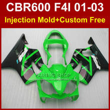 Body repair parts for HONDA CBR600 F4I 2001 2002 2003 green black fairing kit CBR 600 f4i 01 02 03 cbrf4i 01 02 03 ABS fairings 2024 - buy cheap