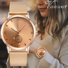 ISHOWTIENDA Vansvar Women'S Casual Quartz Plastic Leather Band Starry Sky Analog Wrist Watch Luxury new style Reloj femenino @4 2024 - buy cheap