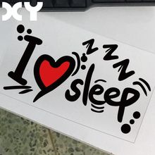 High Quality motorcycle Stickers Decals Car styling Reflective Type Car stickers  I love to sleep  Bumper Accessories 2024 - buy cheap