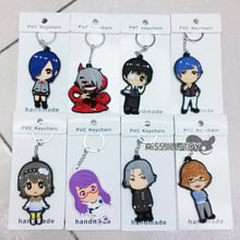 5PCS Amine Tokyo Ghoul Key Chain Kaneki Ken Touka Kirishima figure doll pendant keyring Jewelry for boys girls kids good present 2024 - buy cheap