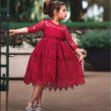Летнее кружевное хлопковое торжественное платье с короткими рукавами для девочек; Платья принцессы с цветочной вышивкой для маленьких девочек; Детская одежда для свадебной вечеринки 2024 - купить недорого