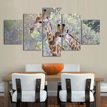 Canvas Painting Wall Art HD Prints 5 Pieces Giraffe Home Decoration Animal Modern Modular Picture For Living Room Artwork Poster 2024 - buy cheap