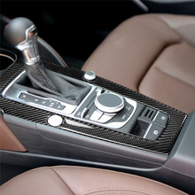 Car Interior Accessories Carbon Fiber Control Gear Shift Panel Decorative Cover Trim For Audi a3 2014-2017 Car Styling Sticker 2024 - buy cheap