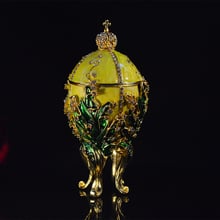 QIFU Yellow Large Faberge Egg Souvenir Gift for Home Decor 2024 - buy cheap