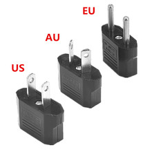 100PC Universal US EU AU Plug USA Euro Europe Travel Wall AC Power Charger Outlet Adapter Converter 2 Round Socket Input Pin 2024 - buy cheap