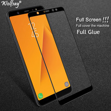 1PCS Full Glue Screen Protector For Samsung Galaxy A6 Plus 2018 Tempered Glass Full Cover Galaxy A6Plus A6+ 9H 2.5D Premium Film 2024 - buy cheap