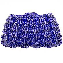 Blue/Silver Crystal Evening Clutch Bags For Women 2019 New Arrival Handbag Hollow Out Fashion Ladies Party Clutches Dinner Purse 2024 - buy cheap