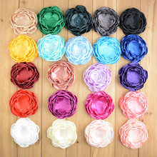 7 layers Kids Hair Flower 240pcs/lot 3.94in Summer Style Messy Bow Fabric Peony Bloom For girls Headband Accessories MH89 2024 - buy cheap