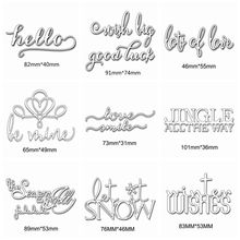 Hello Wishes Love Letters Metal Cutting Dies Stencil for DIY Scrapbooking Album Paper Cards Making Decorative Crafts New 2019 2024 - buy cheap