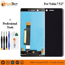5,2 "Полный ЖК-дисплей + сенсорный экран дигитайзер в сборе для Nokia 7 N7 TA-1041; новый; черный; 100% протестирован 2024 - купить недорого