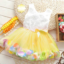 2019 new bowknot girl party dress baby birthday tutu dresses flowers lace baby vest baptism dresses pearls kids wedding dress 2024 - buy cheap