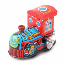 Ретро паровой поезд, воспоминание, Детская винтажная жестяная игрушка, заводные игрушки, подарок 2024 - купить недорого