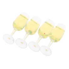4pcs 1/12 Dollhouse Miniatures Plastic Wine Glasses Goblet Kitchen Table Decoration 2024 - buy cheap