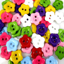 200pcs 5/8" Mixed 2-Holes Flower Resin Sewing Buttons Scrapbooking 15mm 2024 - buy cheap